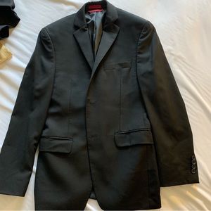 Alfani Wool Men’s Black 2 Piece Suit, 36S, 30x32